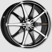 DOTZ Shuriken, Black/polished, 6.5x15, 5x112, 38, alu-kola