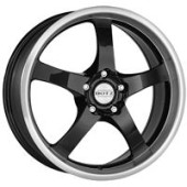 DOTZ Daytona dark, Black/polished lip, 7x17, 4x100, 38, alu-kola