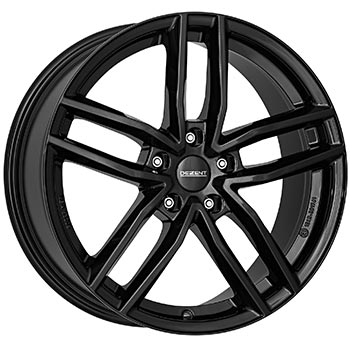 DEZENT TR black 7x17, 5x114.3 ET40, Černý lak