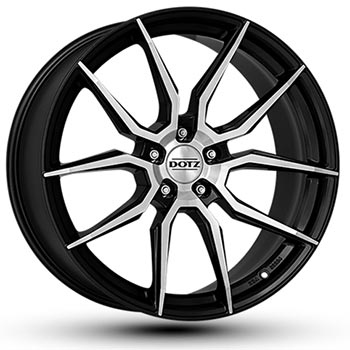 DOTZ Misano dark 8.5x20, 5x108 ET40, šedý metalický lak/leštěná čelní plocha