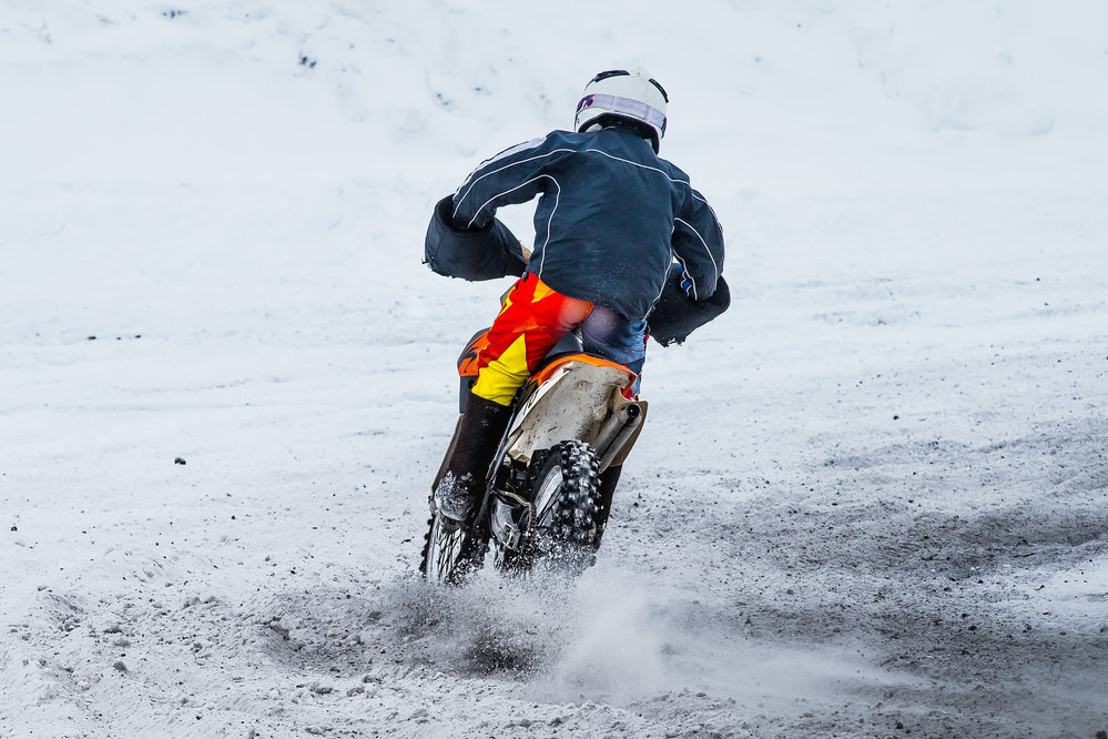 Motocykl v zimě