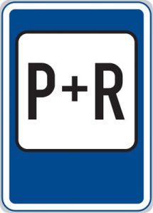 Dopravní značka Parkoviště P+R