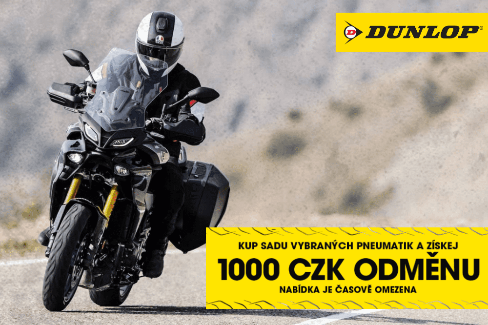 1000 Kč zpět za nákup moto pneu Dunlop