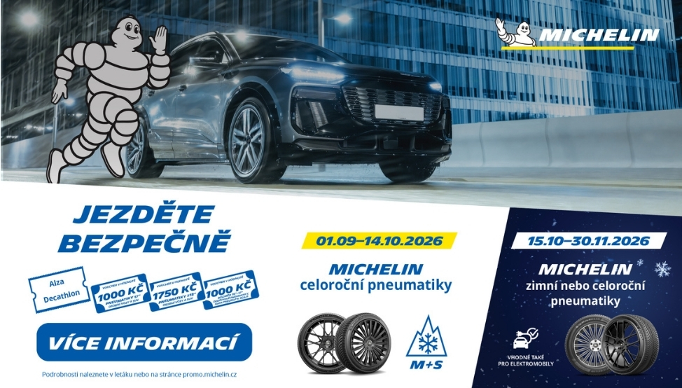 Promo akce Michelin 2026 s odměnami za nákup zimních a celoročních pneumatik
